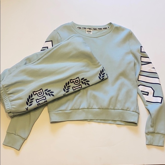 PINK Victoria's Secret Other - Victoria Secret Pink light blue sweatsuit